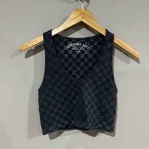 Aeropostale Seamless Seriously Soft Checkered Size Small Tank